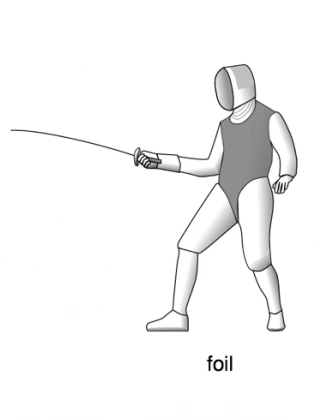 Foil fencing stance